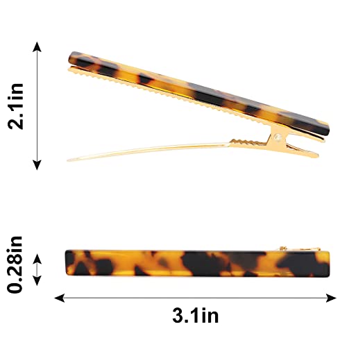 Cobahom 6 Pack Leopard Print Duckbill Hair Clips - Stylish Hair Accessories