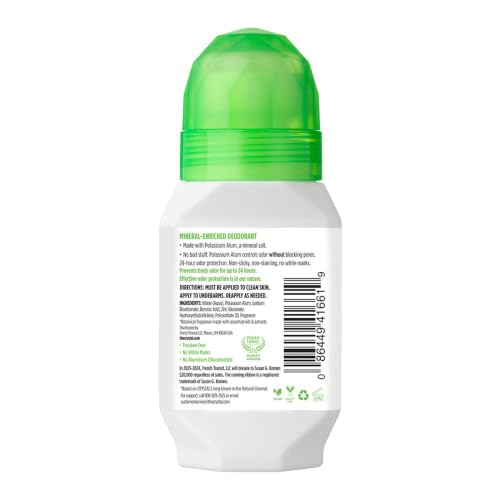 Crystal Mineral Deodorant Roll-On, 6.75 oz. (Pack of 3) - Vanilla Jasmine