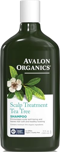 Avalon Organics Tea Tree Shampoo for Scalp Well-Being, 11 oz