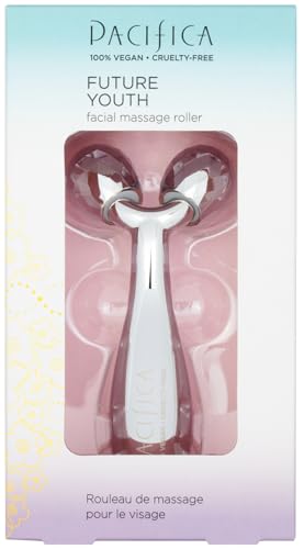 Pacifica Future Youth Stainless Steel Face Roller – Cooling Dual Gua Sha Facial Massager for Sculpting & De-Puffing – Face Roller Variation