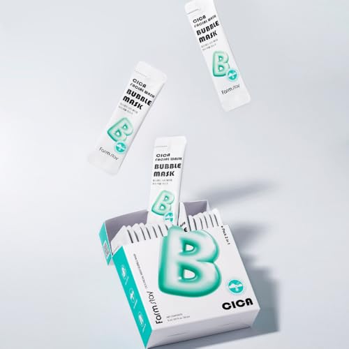 FARMSTAY Cica Bubble Facial Wash Mask - Pore Cleansing & Exfoliating, 20 Pcs