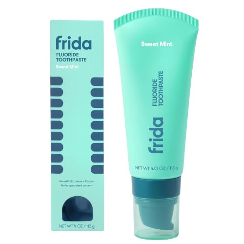 Frida Kids Fluoride Toothpaste Mint Teal 4 oz Cavity Protection & Enamel Support
