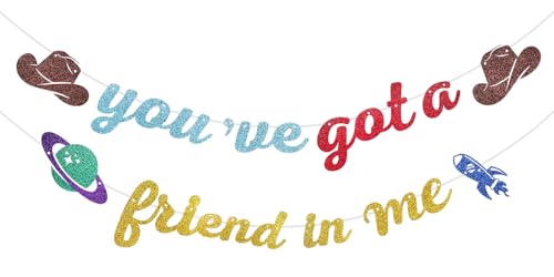 You've Got A Friend in Me Banner - Cartoon Birthday Party Decor