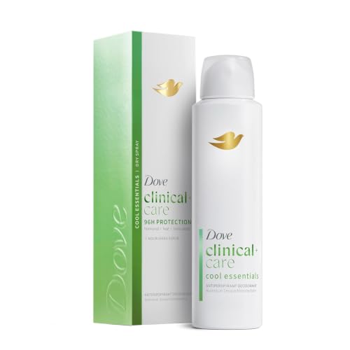Dove Clinical + Care Antiperspirant Dry Spray - 96H Protection, Cucumber Scent, 3.8 oz