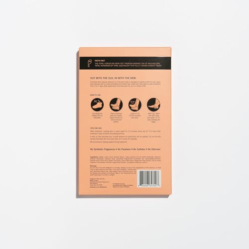 FEETS Foot Peel Mask - Exfoliating Treatment for Cracked Heels (2-Pack)