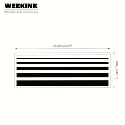 WEEKINK Minimalist Line Temporary Armband Tattoos for Adults - Lines Variation