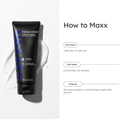 MAXXING Fresh Start Hydrating Face Cleanser with 15% Glycerin