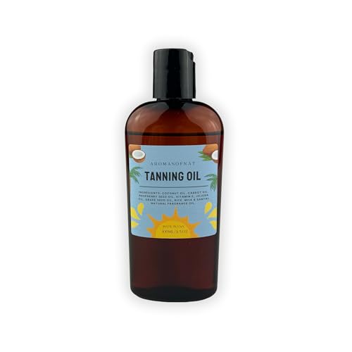 Natural Carrot Tanning Oil for Deep Golden Glow, Hydrating Sun Protection 3.5oz