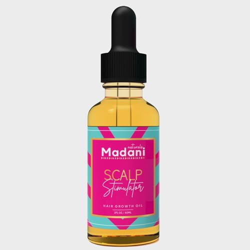 Madani Naturals Hair Growth Combo Set, Chebe Hair Grease and Scalp Stimulator Oil 2oz, for Length Retention, Hair Loss and Repair with Rosemary & Fenugreek