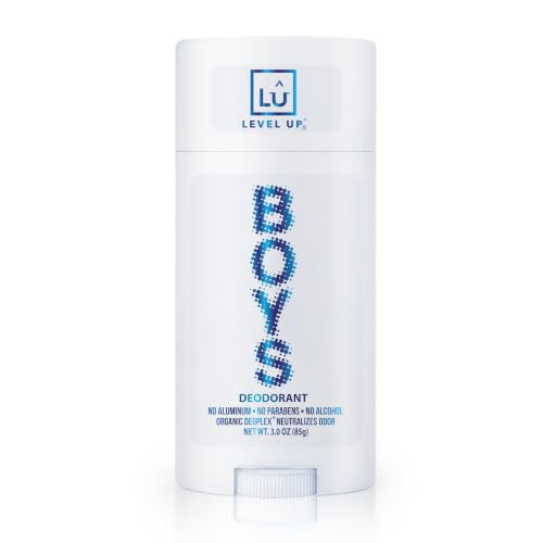 Level Up Boys Deodorant for Ages 8-14, Aluminum-Free & Vegan