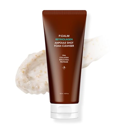 P.CALM Retinolagen Ampoule Shot Foam Cleanser 120ml - Vegan Pore Cleansing