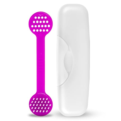 RADIUS 2-in-1 Tongue Cleaner - BPA-Free Tongue Scraper & Brush