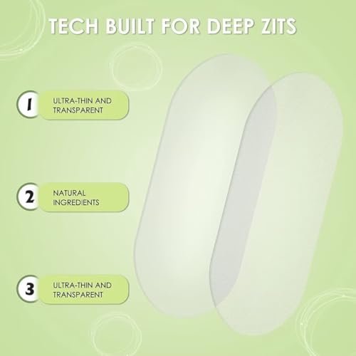 Large Hydrocolloid Blemish Patches - 44 Strips for Acne Care