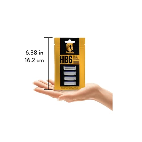 HeadBlade HB6 Refill Shaving Razor Blades - 4 Pack Stainless Steel Cartridges