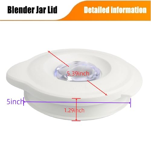 Oster Blender Jar Lid Replacement - Fits 5" Diameter Jars - White