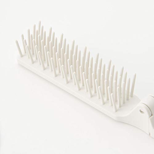 MUJI Polypropylene Folding Hair Brush - Portable Travel Size