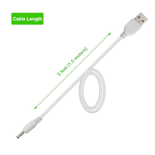 5FT USB Charger Cord for Aquasonic & Bitvae Electric Toothbrush