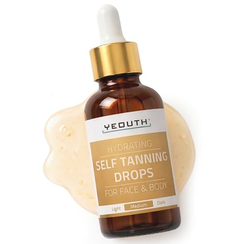 YEOUTH Face Tanning Drops - Customizable Self Tan for Glowing Skin