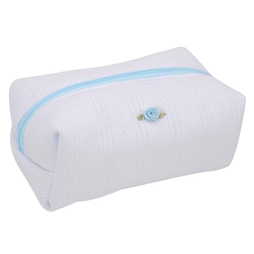 Handmade Quilted Cotton Makeup Bag for Women - Cute Cosmetic Pouch,