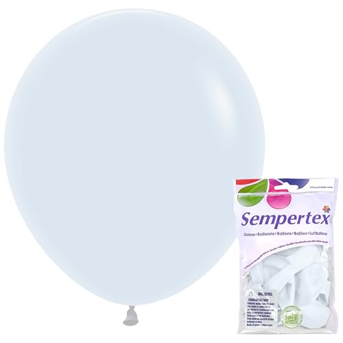 Sempertex White Latex Balloons - 18 Inch, 6 Pack for Parties
