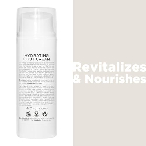 Hydrating Foot Cream for Dry Cracked Heels - 3.4 Fl Oz | Shea & Seaweed