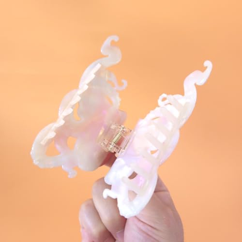 Pink Octopus Hair Clip - Acetate Claw Clip for Women