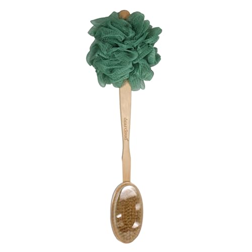 dearcloud 2-in-1 Long Handle Shower Scrubber & Exfoliating Bath Brush