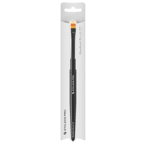 STALEKS PRO Expert Gradient Nail Brush (7mm x 11mm) with Aluminum Handle