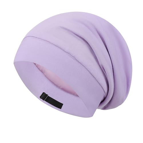 Adjustable Satin Lined Sleep Bonnet for Hair Protection, Unisex