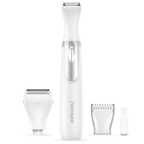Funstant 2-in-1 Electric Bikini Trimmer for Women, Cordless Pubic Hair Shaver