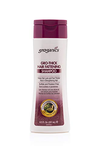 Groganics Thick Hair Fattening Shampoo 8.5oz - Natural, Sulfate-Free Hair Care for Thicker, Stronger Hair