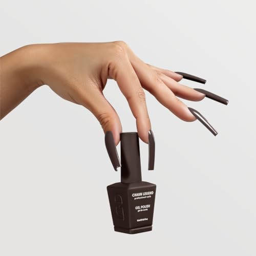 Chaun Legend UV Gel Nail Polish Knock on Wood LG5077 Deep Brown 0.5oz Long Lasting Salon Quality