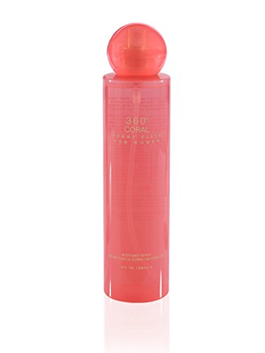 Perry Ellis 360 Coral Women’s Body Mist Spray 8 Fl Oz (Pack of 1) - Flirty Floral Scent