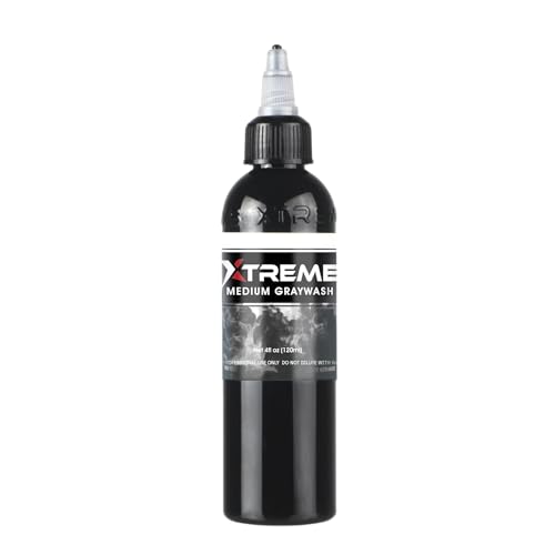 Xtreme Tattoo Ink - Medium Graywash, 4 oz Professional Shading Pigment