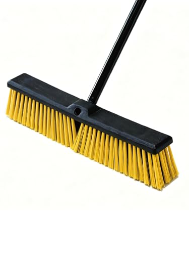 18" Heavy Duty Outdoor Push Broom with 63" Handle
