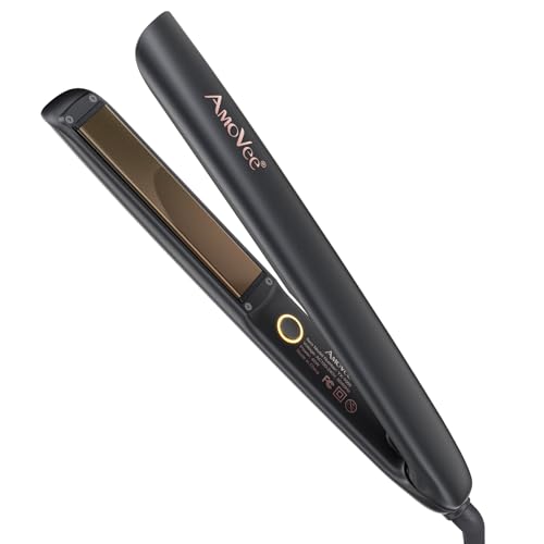 AmoVee 2-in-1 Hair Straightener and Curler, 1.25-Inch Ceramic Flat Iron
