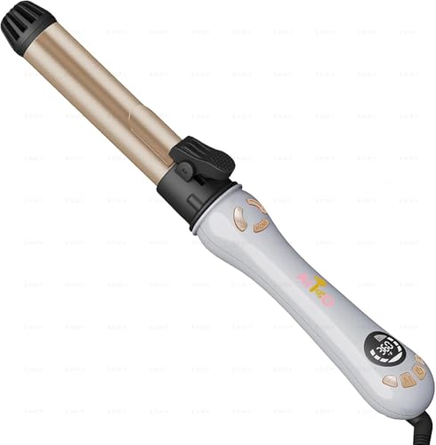 AIKO PRO 1.25in Automatic Rotating Curling Iron – 12 Temp Settings, Dual Voltage