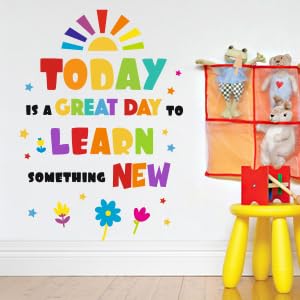 Inspirational Wall Decals for Kids - Today is a Great Day to Learn