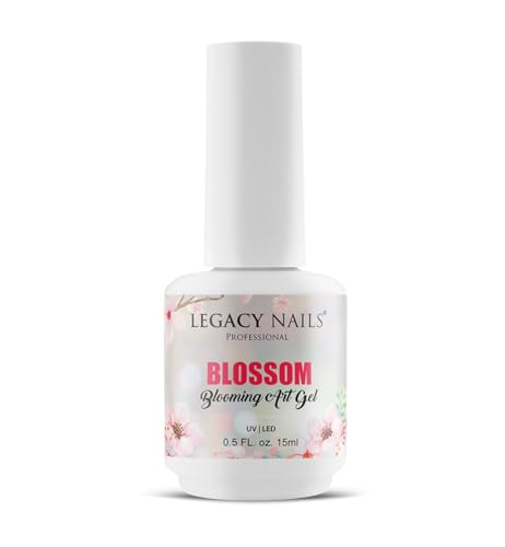 Legacy Nails Blossom Art Gel, 0.5oz Clear Blooming Gel for Nail Art