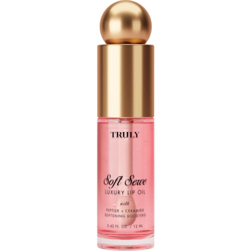 Truly Beauty Peptide Lip Oil - Hydrating Plumping Gloss with Ceramides