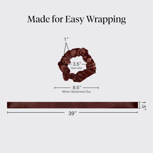 Kitsch Satin Heatless Curling Set - Chocolate Overnight Hair Rollers, Model 04 Chocolate