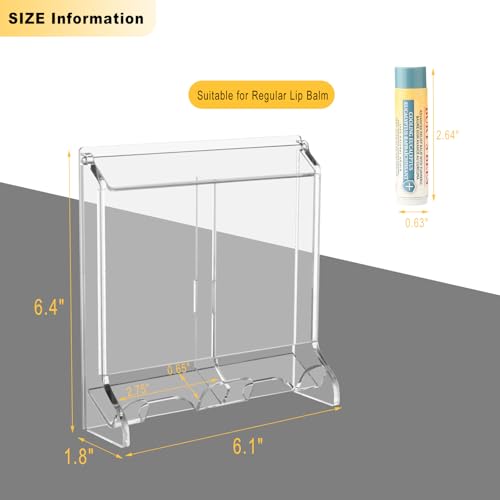 Automatic Lip Balm Dispenser & Organizer - Holds 18 Tubes, Wall-Mountable