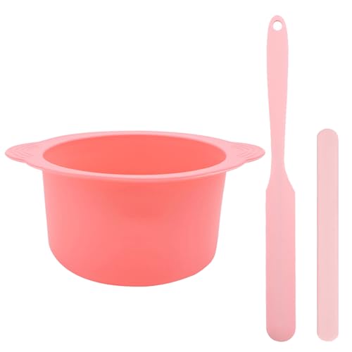 Silicone Wax Warmer Liner with 2 Wax Spatula Sticks - Pink