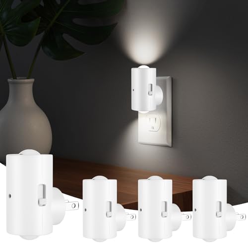 LED Night Light Plug-in with Dusk to Dawn Sensor, 4 Pack