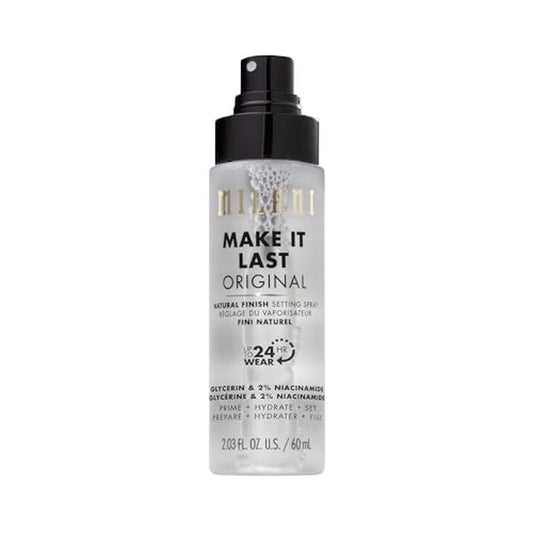 Milani Setting Spray + Primer, Make It Last Original - Natural Finish with Niacinamide for Hydration, Setting Spray for Makeup and Face Primer, 3-in-1 Prime + Hydrate + Set, 2.03 Fl. Oz
