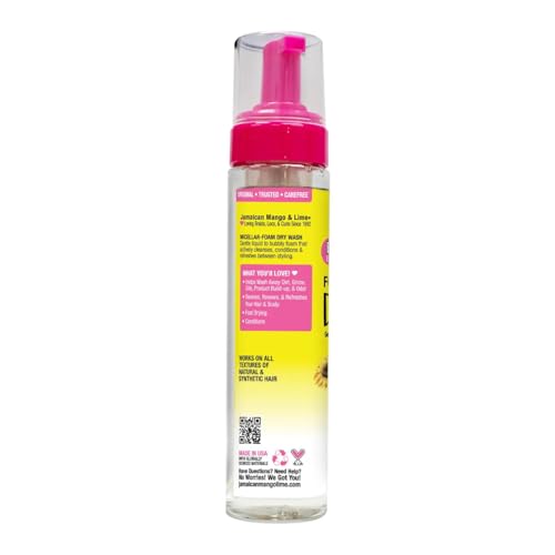 Jamaican Mango & Lime Dry Wash - Gentle Cleansing Foam for Braids, Locs & Twists