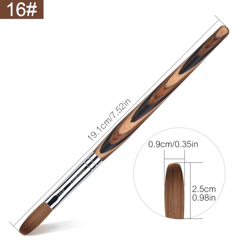 Rolabling 16# Kolinsky Nail Brush - Professional Acrylic Art Tool