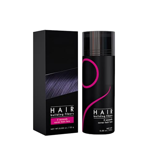 gowwim Hair Fibers - Instant Thickening for Thinning Hair, 25g Black (Pack of 1)