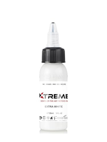 Xtreme Tattoo Ink Extra White 1 oz - Versatile Water-Based, Acrylic-Free, High Safety Standards