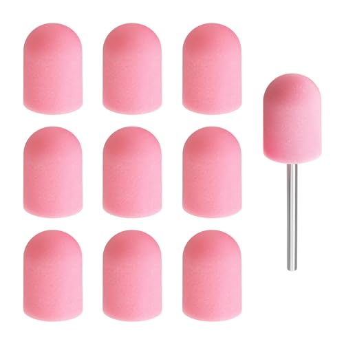 Create Idea 11pcs Nail Sanding Caps Set 16mm x 25mm for Natural & Artificial Nails